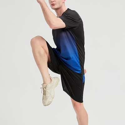 Tenue de Sport Homme - SummerMenSportswear™ - Noir&bleu
