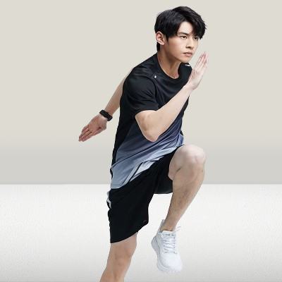 Tenue de Sport Homme - SummerMenSportswear™ - Noir&gris