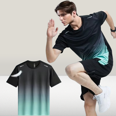 Tenue de Sport Homme - SummerMenSportswear™ - Noir&vert