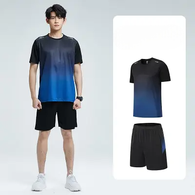 Tenue de Sport Homme - SummerMenSportswear™ - Noir&bleu