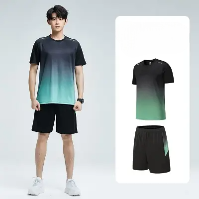 Tenue de Sport Homme - SummerMenSportswear™ - Noir&vert