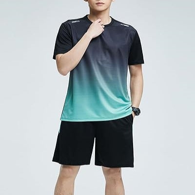 Tenue de Sport Homme - SummerMenSportswear™ - Noir&vert