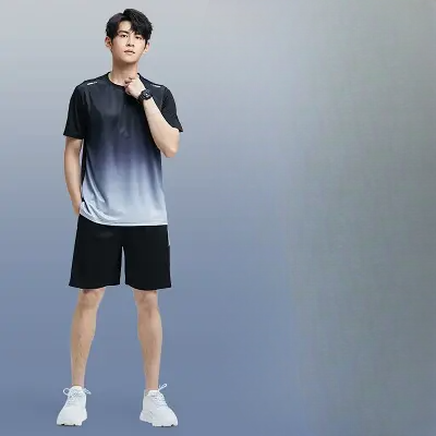 Tenue de Sport Homme - SummerMenSportswear™ - Noir&gris
